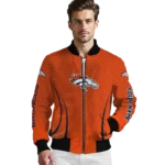 customized denver broncos chevron arrow orange bomber jacket best selling