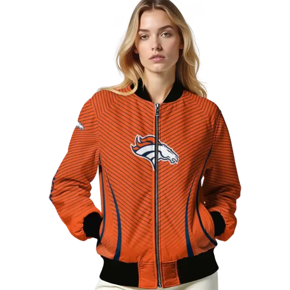 customized denver broncos chevron arrow orange bomber jacket latest model