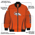customized denver broncos chevron arrow orange bomber jacket best selling
