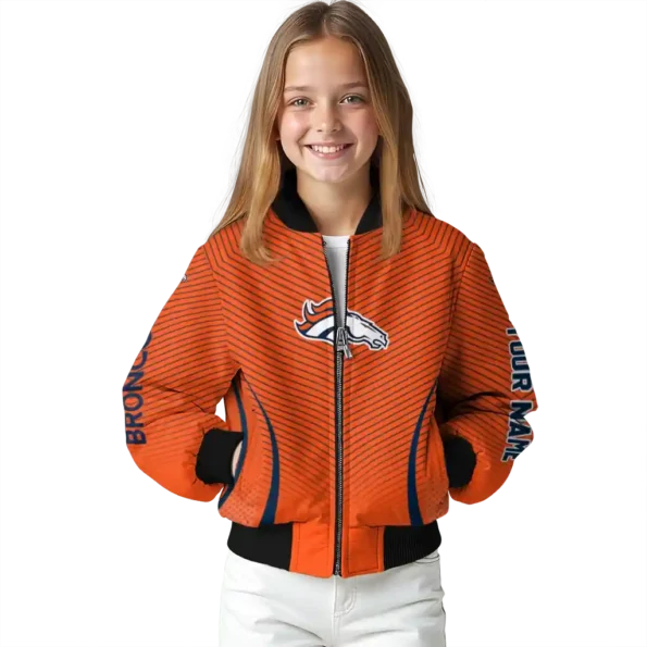 customized denver broncos chevron arrow orange bomber jacket top rated