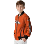 customized denver broncos chevron arrow orange bomber jacket best selling
