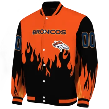 customized denver broncos flame border orange black varsity jacket best selling.webp