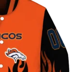 customized denver broncos flame border orange black varsity jacket best selling.webp