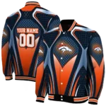 customized denver broncos mesh chest red crocs black varsity jacket best selling.webp