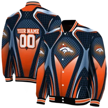 customized denver broncos mesh chest red crocs black varsity jacket fashion forward.webp