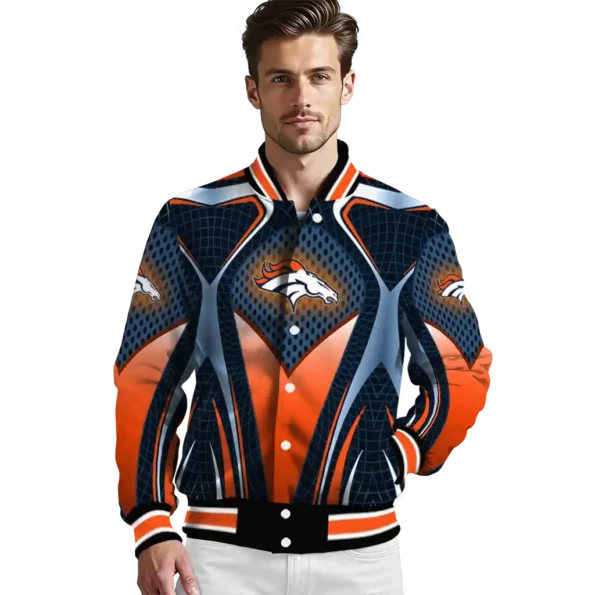 customized denver broncos mesh chest red crocs black varsity jacket high quality.webp