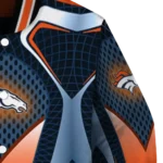 customized denver broncos mesh chest red crocs black varsity jacket best selling.webp