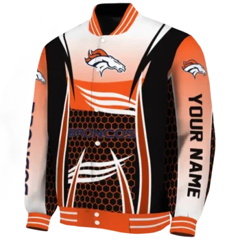 customized denver broncos mesh effect orange black varsity jacket best selling.webp