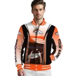 customized denver broncos mesh effect orange black varsity jacket best selling.webp