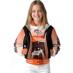 customized denver broncos mesh effect orange black varsity jacket best selling.webp