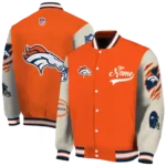customized denver broncos razorback outline orange nude varsity jacket best selling.webp