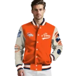 customized denver broncos razorback outline orange nude varsity jacket best selling.webp