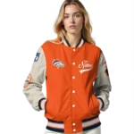 customized denver broncos razorback outline orange nude varsity jacket best selling.webp