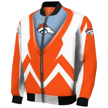customized denver broncos v stripes orange white bomber jacket best selling