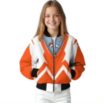 customized denver broncos v stripes orange white bomber jacket best selling