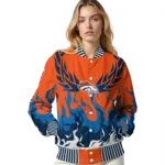 customized denver broncos winged blaze orange white varsity jacket best selling.webp