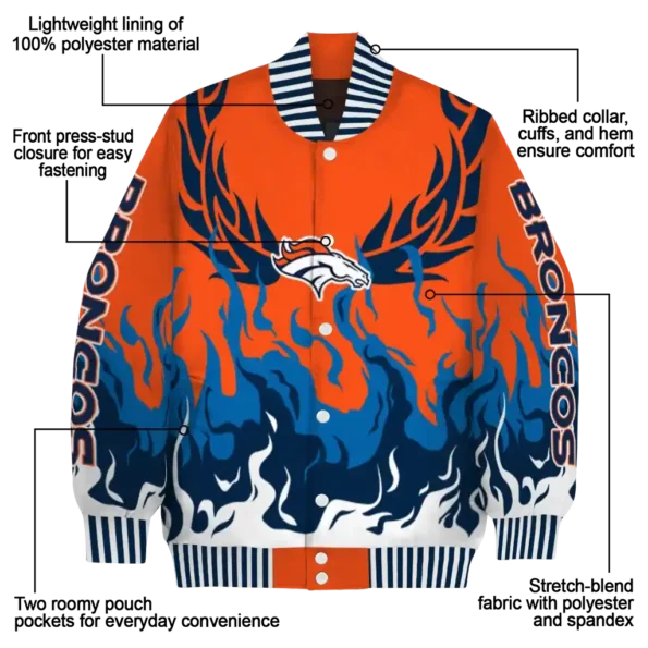 customized denver broncos winged blaze orange white varsity jacket new arrival.webp