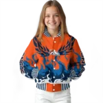 customized denver broncos winged blaze orange white varsity jacket best selling.webp