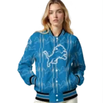 customized detroit lions bolt stripe blue varsity jacket best selling.webp