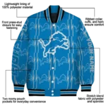 customized detroit lions bolt stripe blue varsity jacket best selling.webp