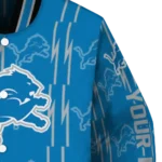customized detroit lions bolt stripe blue varsity jacket best selling.webp