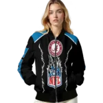 customized detroit lions claw blood blue black bomber jacket best selling