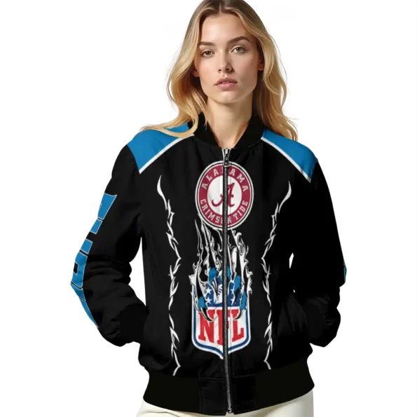 customized detroit lions claw blood blue black bomber jacket latest model