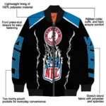 customized detroit lions claw blood blue black bomber jacket best selling