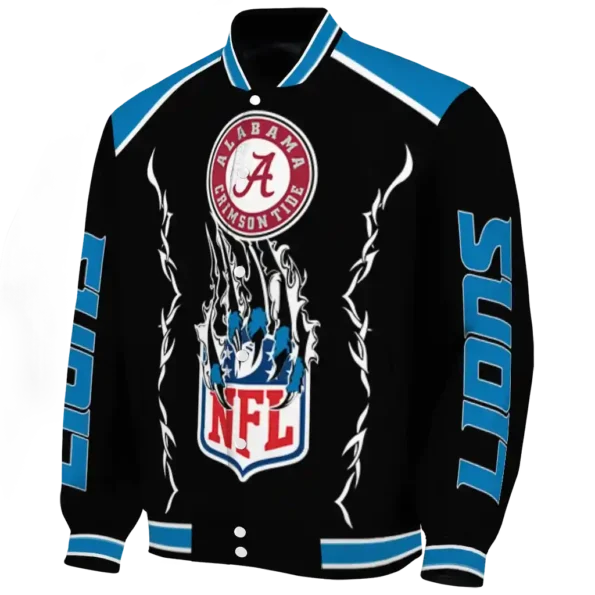customized detroit lions claw blood blue black varsity jacket best selling.webp