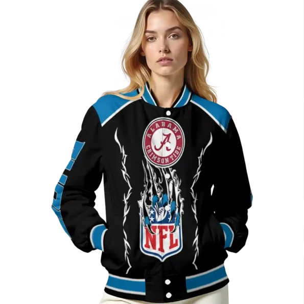 customized detroit lions claw blood blue black varsity jacket latest model.webp