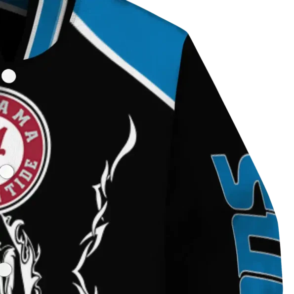 customized detroit lions claw blood blue black varsity jacket premium grade.webp
