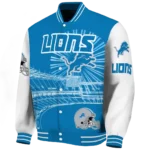 customized detroit lions ferris arena blue white varsity jacket best selling.webp