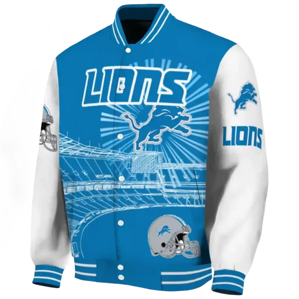 customized detroit lions ferris arena blue white varsity jacket best selling.webp