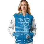 customized detroit lions ferris arena blue white varsity jacket best selling.webp