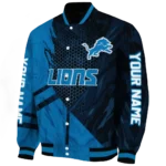 customized detroit lions hexagon mesh blue black varsity jacket best selling.webp