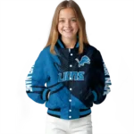 customized detroit lions hexagon mesh blue black varsity jacket best selling.webp