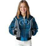 customized detroit lions power plate blue bomber jacket best selling