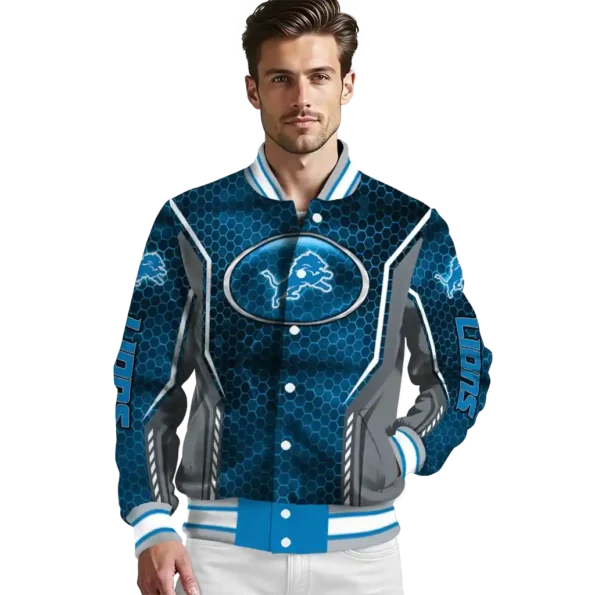 customized detroit lions power plate blue varsity jacket high quality.webp
