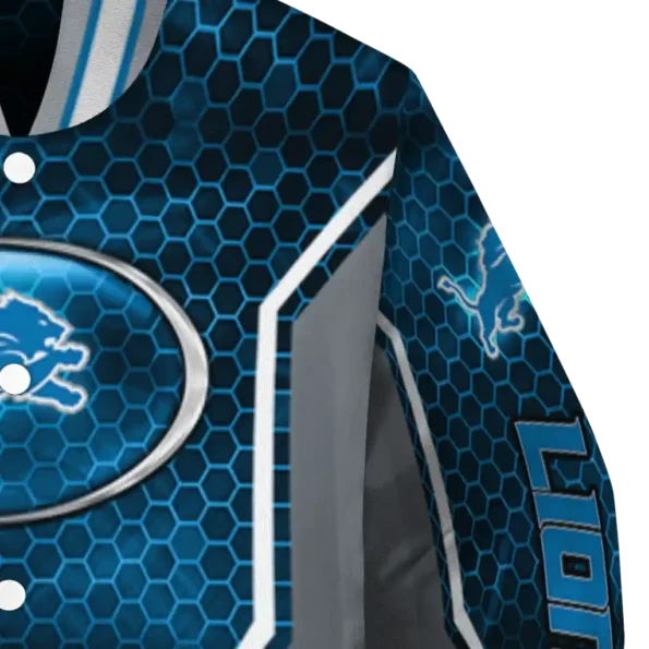 customized detroit lions power plate blue varsity jacket premium grade.webp