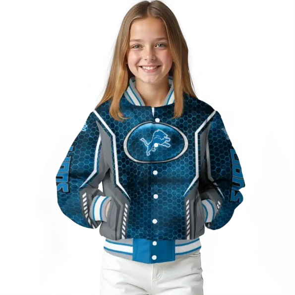 customized detroit lions power plate blue varsity jacket top rated.webp