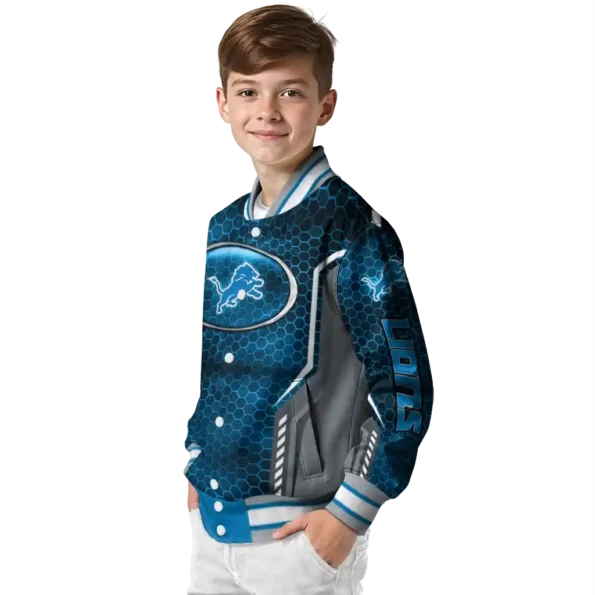customized detroit lions power plate blue varsity jacket trendy.webp