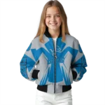 customized detroit lions spider mark blue grey crocs bomber jacket best selling