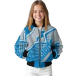 customized detroit lions star burst blue bomber jacket best selling