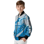 customized detroit lions star burst blue bomber jacket best selling