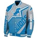 customized detroit lions star burst blue varsity jacket best selling.webp