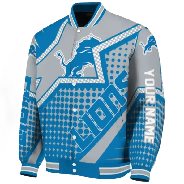 customized detroit lions star burst blue varsity jacket best selling.webp