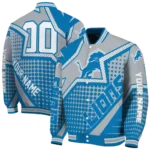 customized detroit lions star burst blue varsity jacket best selling.webp