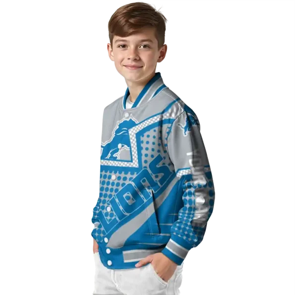 customized detroit lions star burst blue varsity jacket trendy.webp