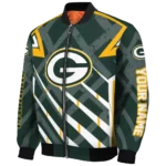 customized green bay packers chevron angles green bomber jacket best selling