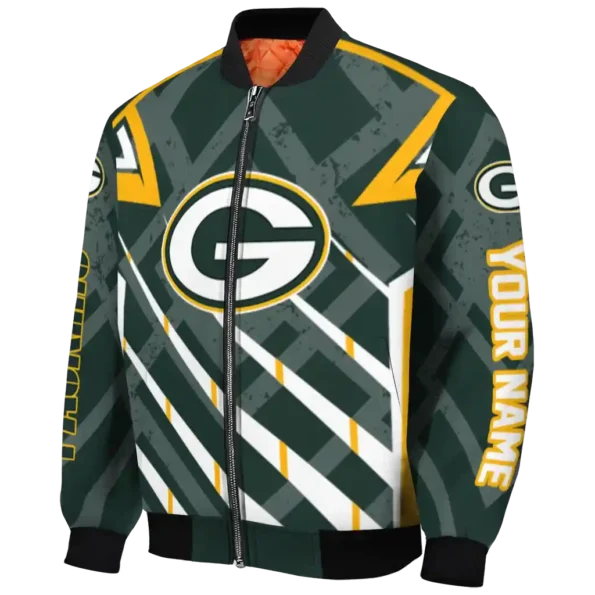 customized green bay packers chevron angles green bomber jacket best selling